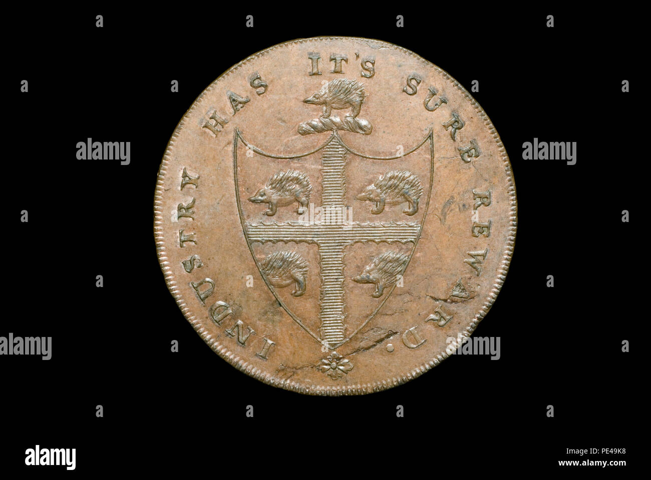 Birmingham Halfpenny Token 1793 Foto Stock