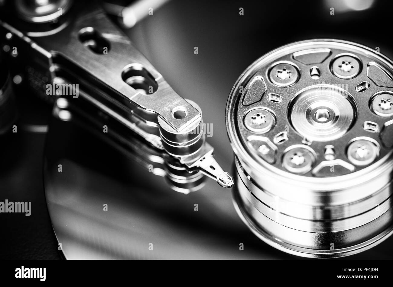 Disco rigido archiviazione dei dati , close up . Foto Stock