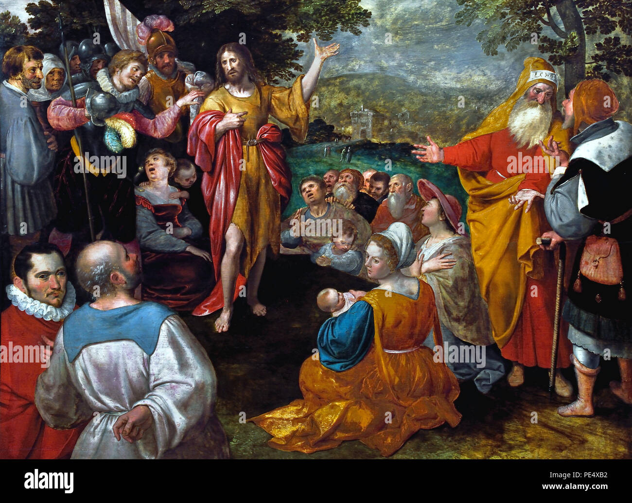 La predicazione di Giovanni Battista tardo XVI / inizio del XVII secolo da Jaques de II. Gheyn (1565 Antwerpen - 1629 Den Haag) fiammingo, la, Olandese, Foto Stock