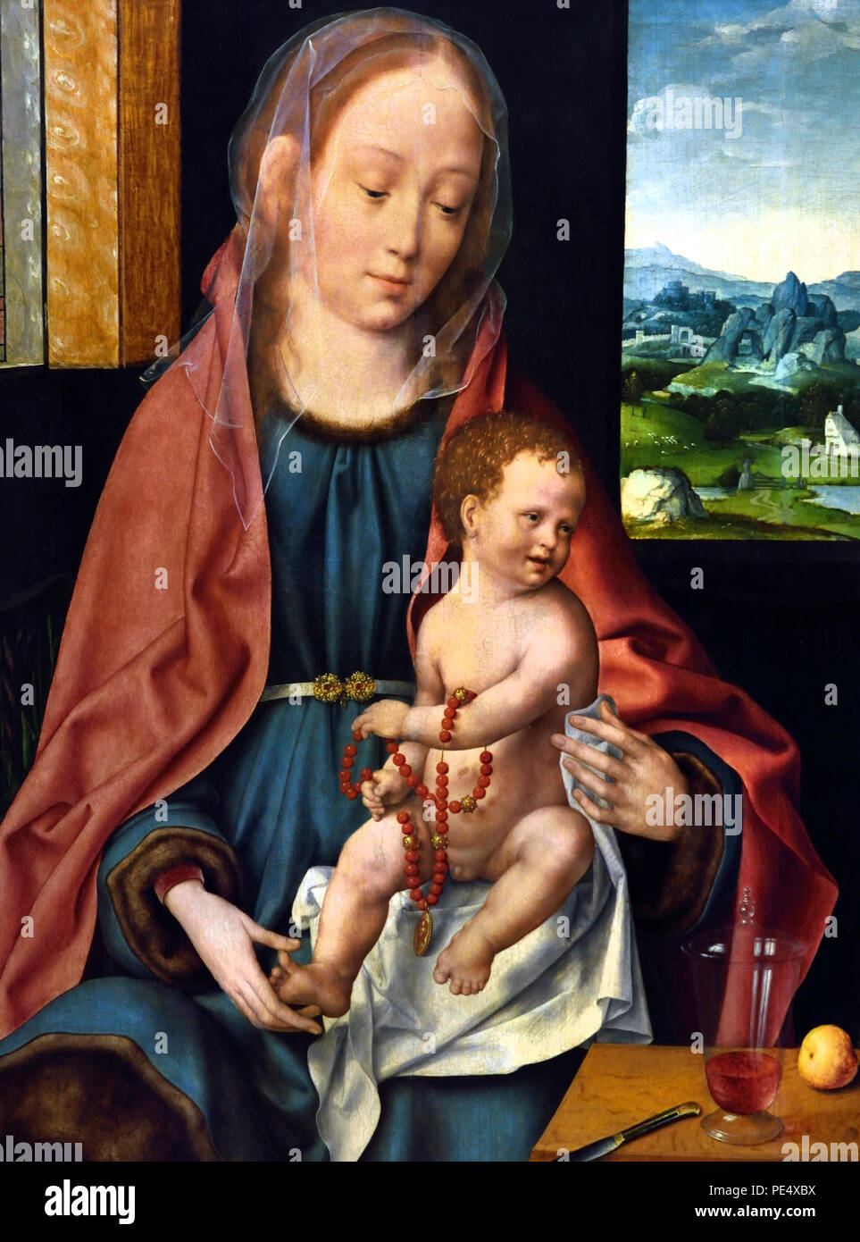 Maria con Bambino 1530 da Joos van Cleve (ca.1480/1490-1540/1541) belga, Belgio, fiammingo, Foto Stock