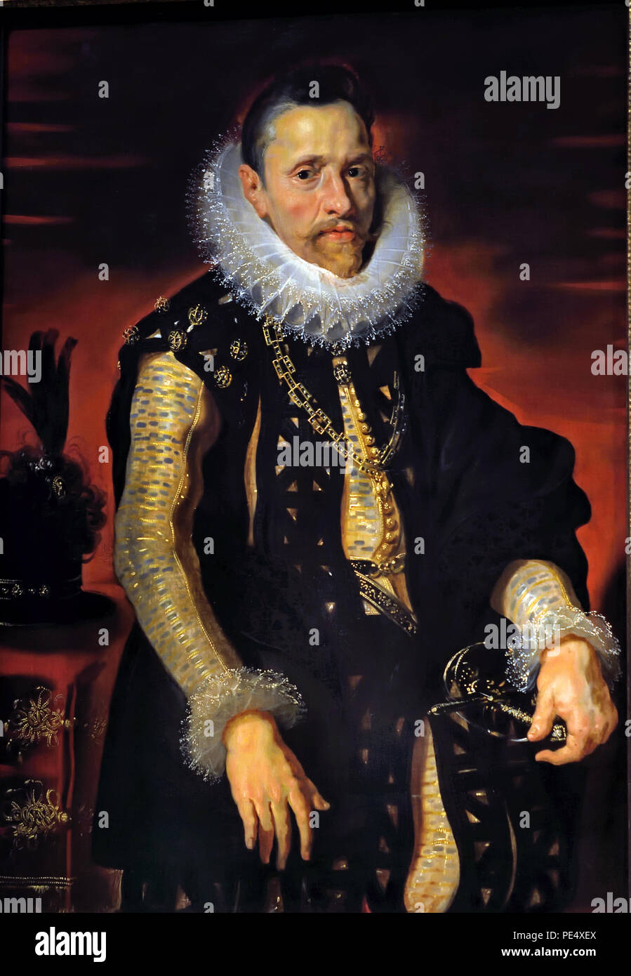 ERZHERZOG - Arciduca, ALBRECHT VII. (1559-1621) um 1618 da Peter Paul Rubens (1577-1640) belga fiamminga del Belgio ( Albert VII ( Arciduca d'Austria per pochi mesi nel 1619 e, congiuntamente con la moglie Isabella Clara Eugenia, sovrana degli Asburgo Paesi Bassi tra il 1598 e il 1621. Prima di questo, egli era stato il Cardinale Arcivescovo di Toledo, viceré del Portogallo e Governatore Generale dei Paesi Bassi di Habsburg. ) Foto Stock