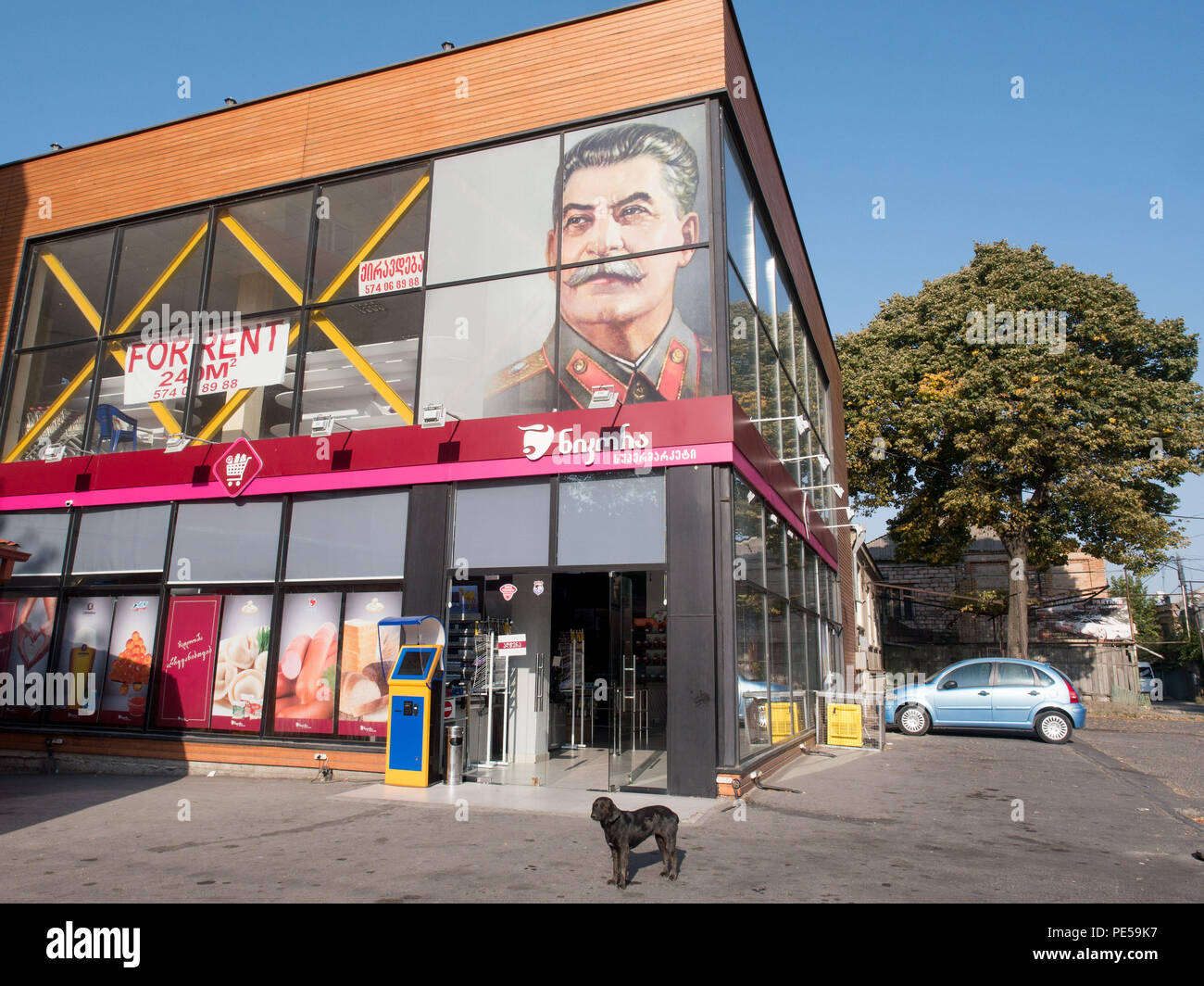 Stalin al supermercato. Foto Stock
