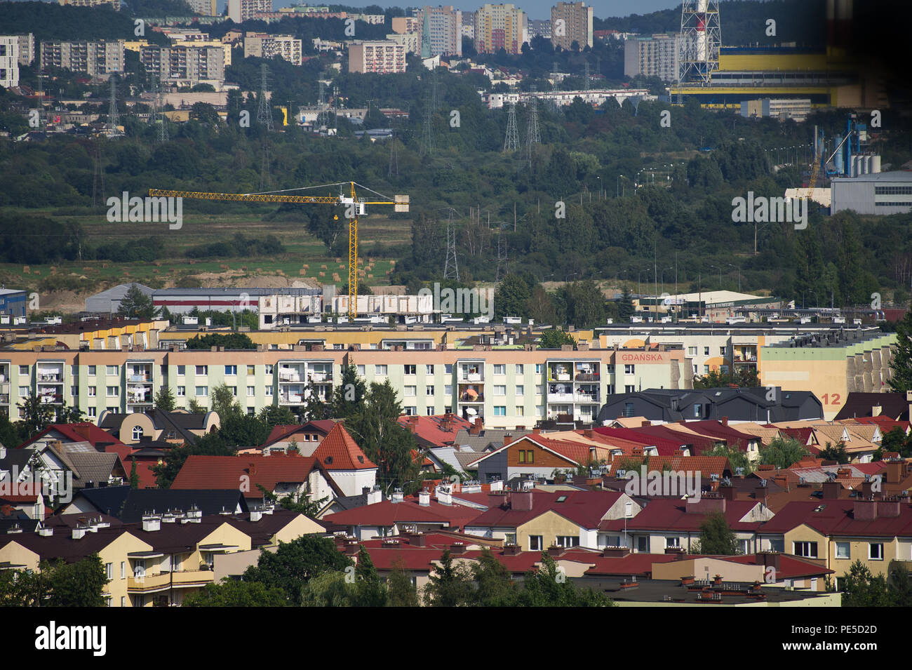 Era comunista edifici di appartamenti in Rumia, Polonia. 8 agosto 2018 © Wojciech Strozyk / Alamy Stock Photo Foto Stock