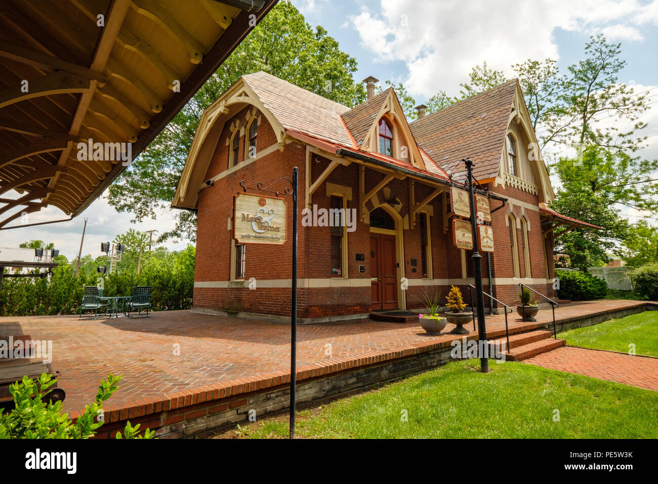 Rockville Railroad Station, 98 Church Street, Rockville, Maryland Foto Stock