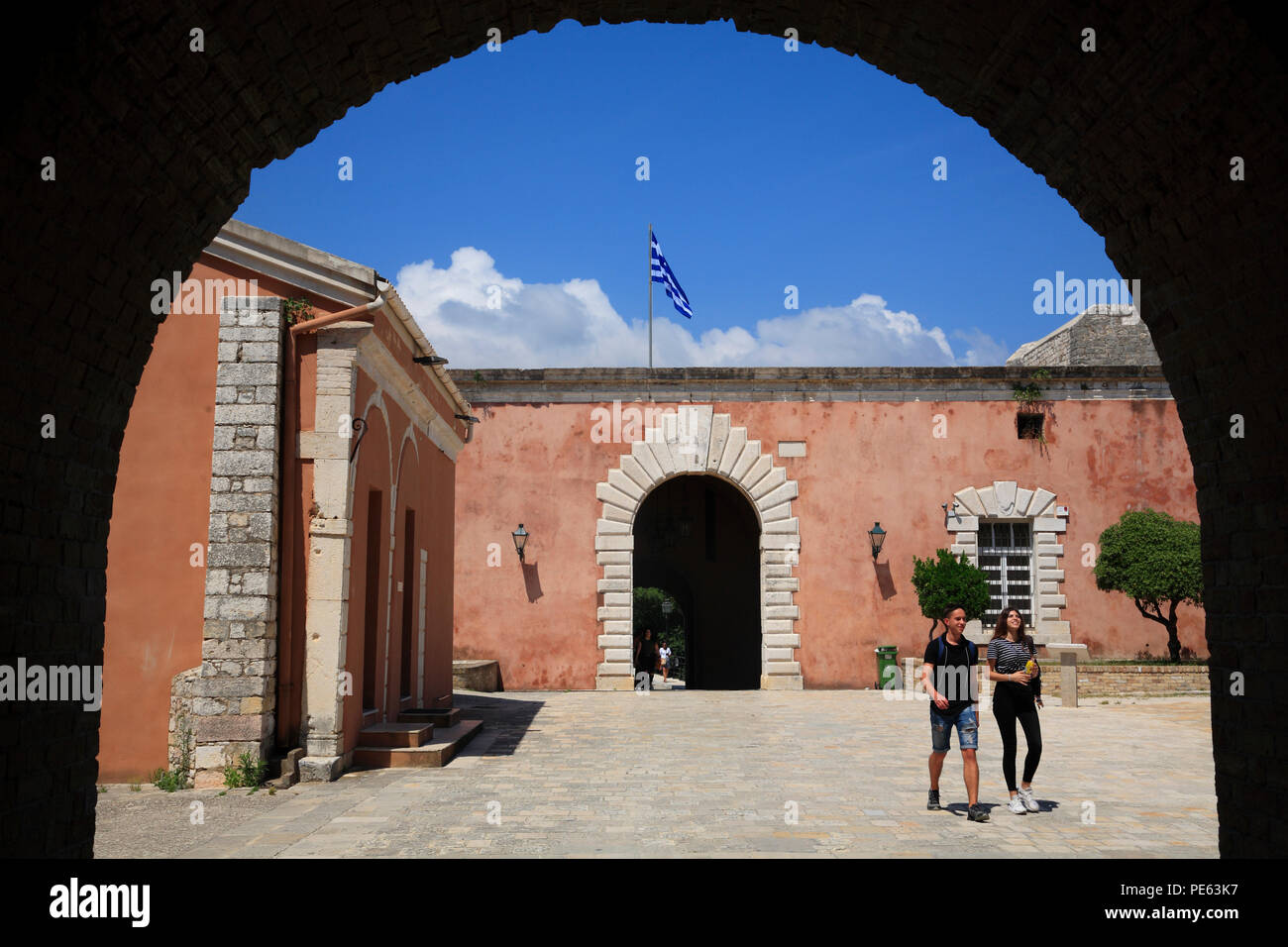Vecchia Fortezza, Corfù Corfù, Grecia, Europa Foto Stock