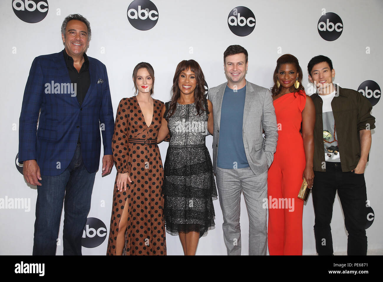 Beverly Hills, CA, Stati Uniti d'America. Il 7 agosto, 2018. 07 Agosto 2018 - Beverly Hills, la California - Brad Garrett, Channing Dungey, Leighton Meester, Jake Choi, Skye P. Marshall, Kimrie Lewis-Davis. Disney ABC Television ospita estate TCA Press Tour tenutosi presso il Beverly Hilton Hotel. Photo credit: Faye Sadou/AdMedia Credito: Faye Sadou/AdMedia/ZUMA filo/Alamy Live News Foto Stock