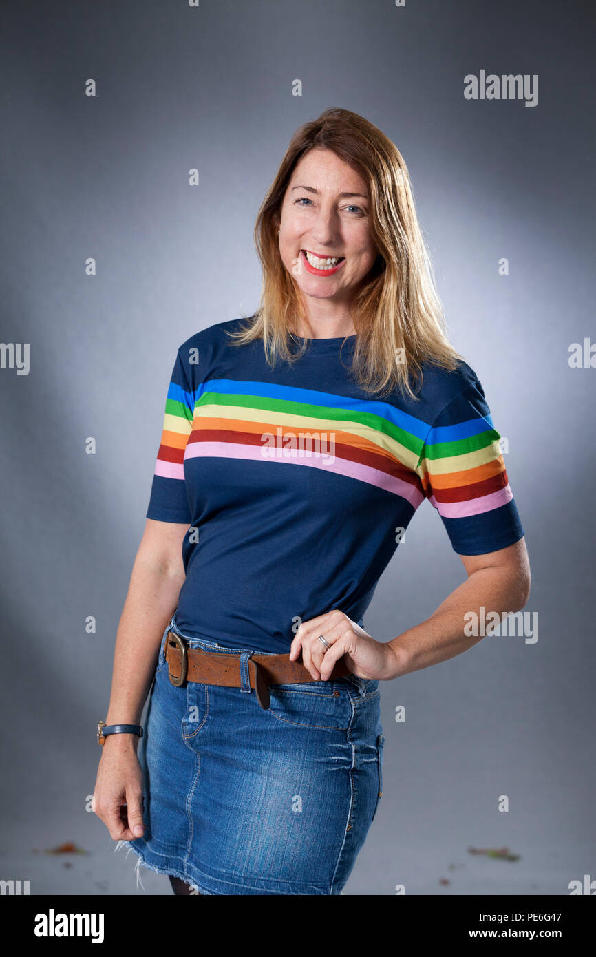Edinburgh, Regno Unito. 13 Agosto, 2018. Jenny Colgan, scrittore scozzese di commedia romantica fiction e science-fiction e ha scritto per il medico che la linea di storie. Scrive sotto il suo proprio nome e utilizzando lo pseudonimo di Jane e Beaton J. T. Colgan, raffigurato all'Edinburgh International Book Festival. Edimburgo, Scozia. Foto di Gary Doak / Alamy Live News Foto Stock