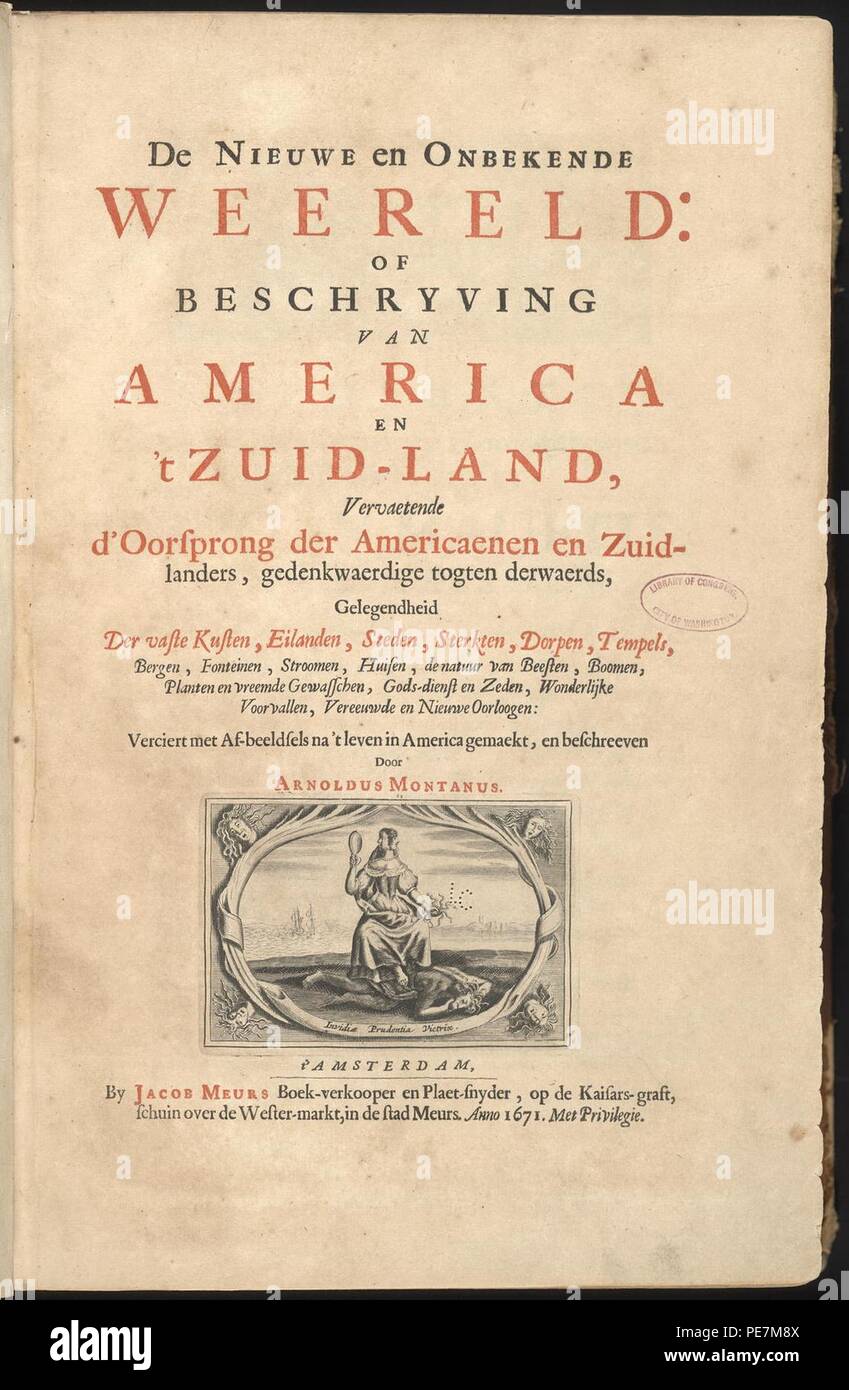 Arnoldus montanus Buchtitel. Foto Stock