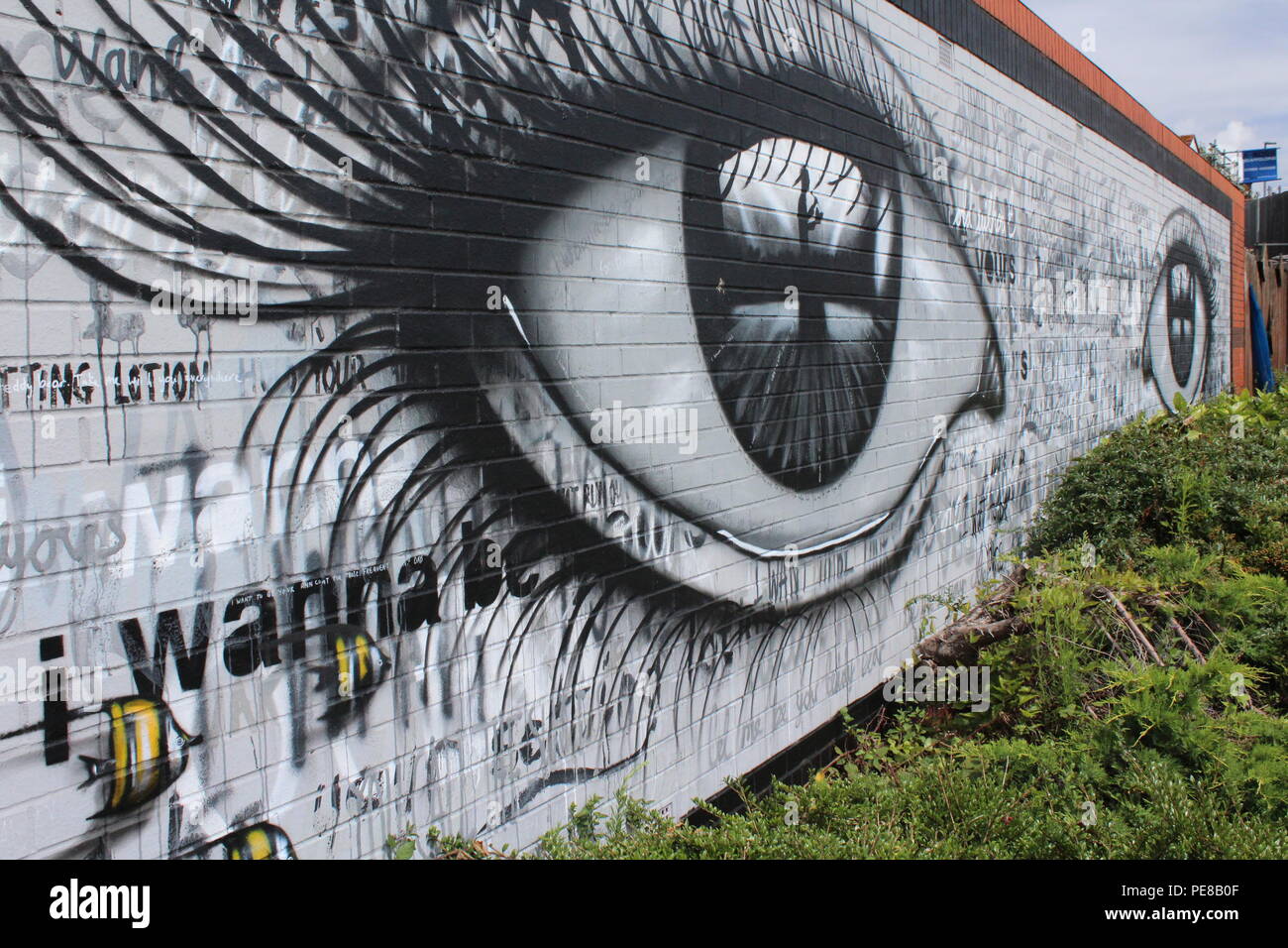 Street Art, "I wanna be' Foto Stock