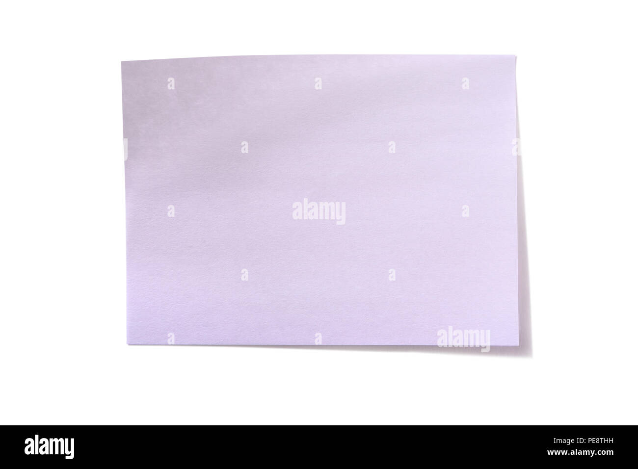 Una singola bianco sticky post nota Foto Stock