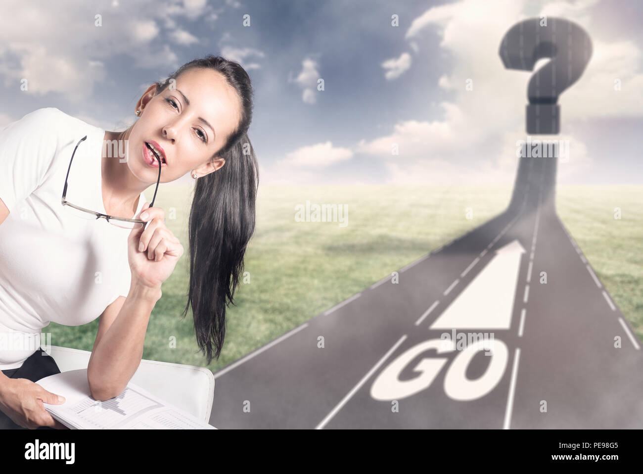 Ir por el éxito / andare per il successo Foto Stock