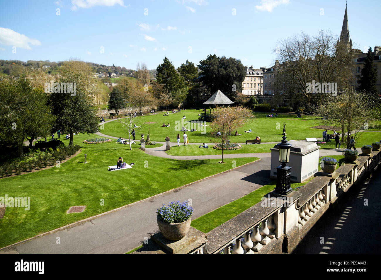 Parade Gardens open parco pubblico Bath England Regno Unito Foto Stock
