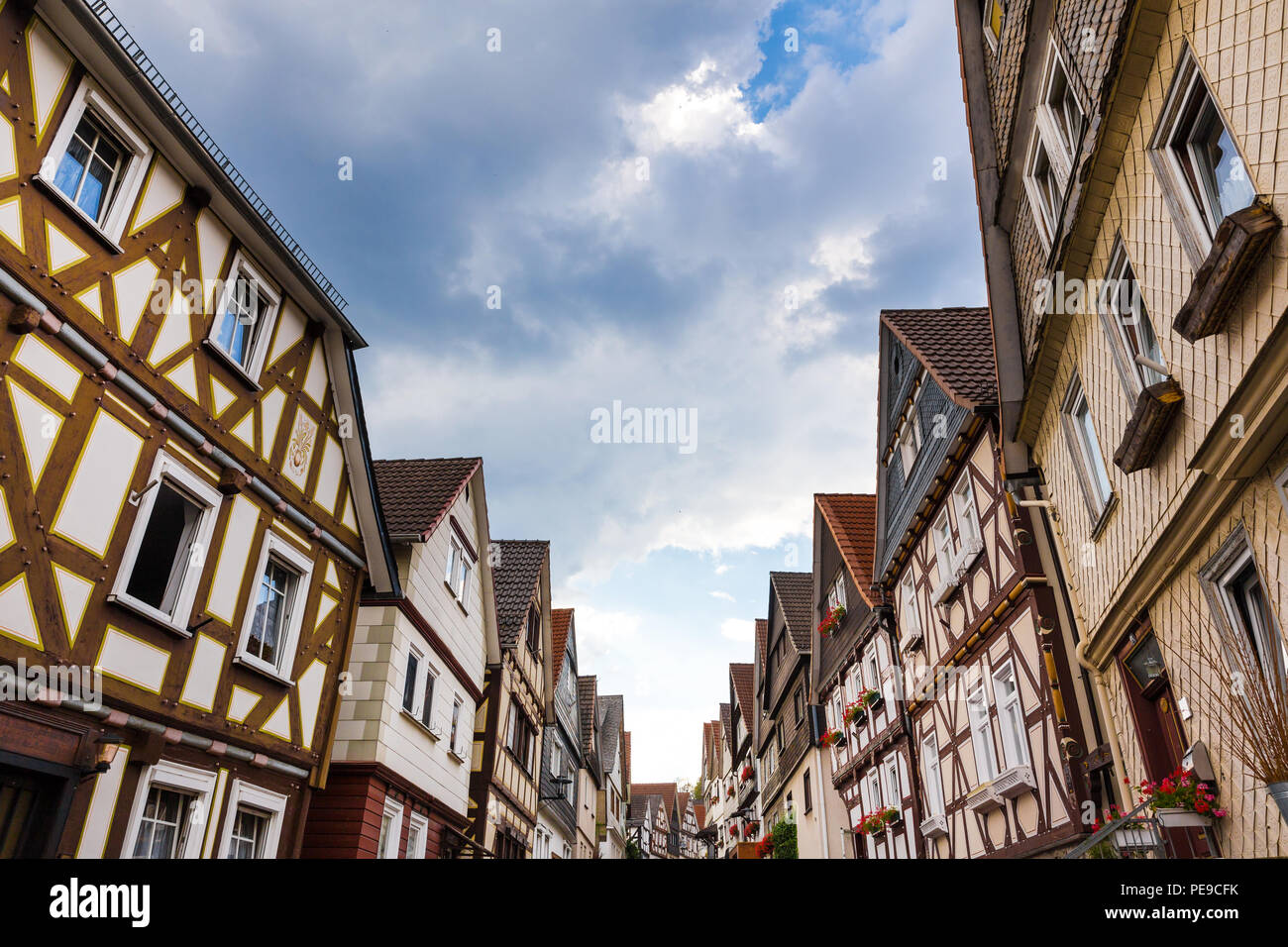 Biedenkopf città storica Hesse in Germania Foto Stock