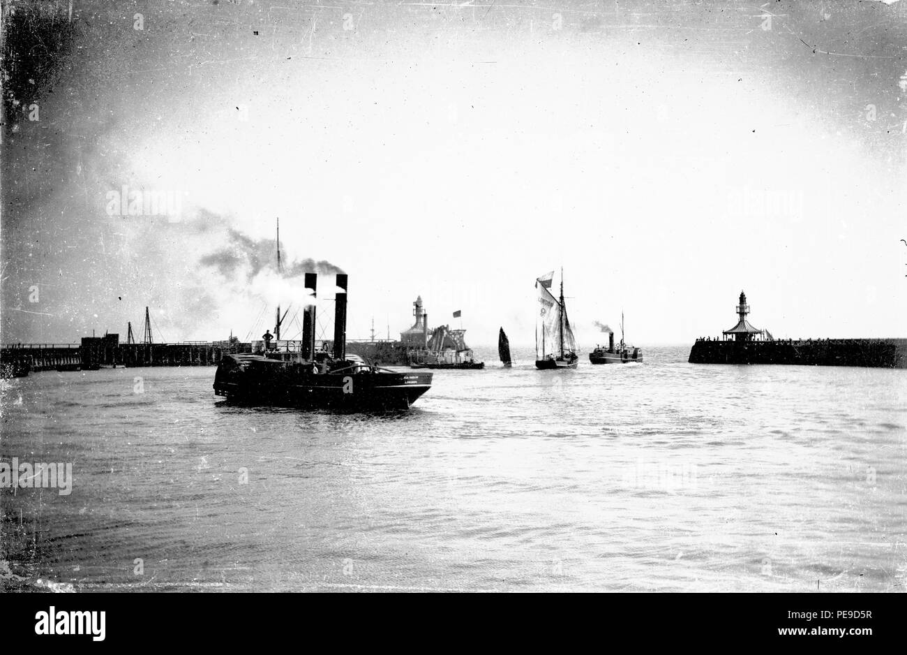 Lowestoft circa 1910 vapore rimorchiatore Foto Stock