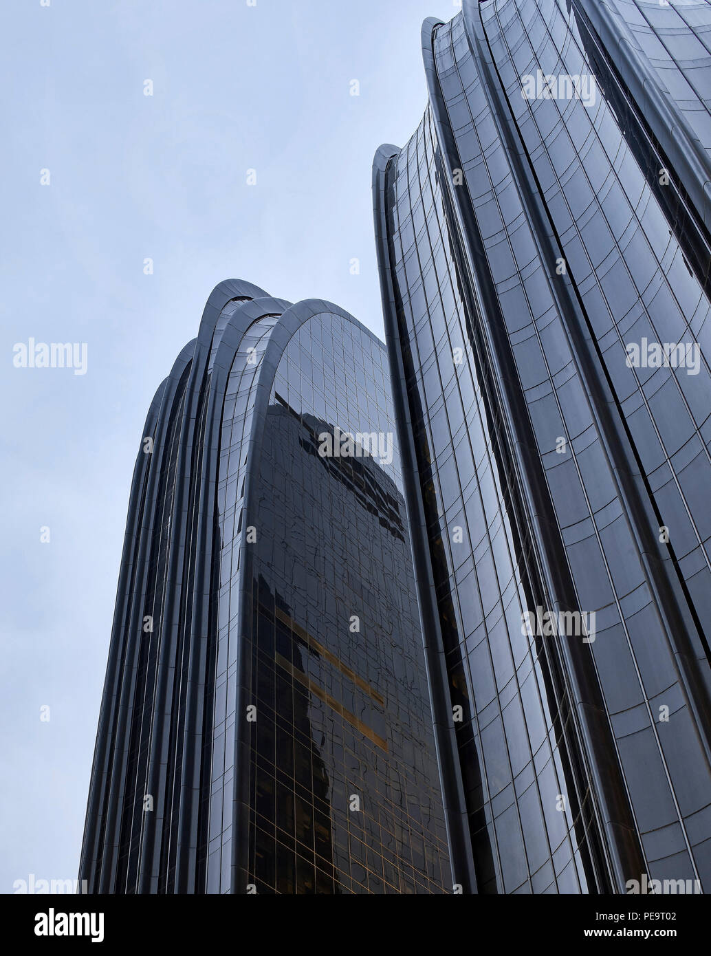 La facciata esterna. Chaoyang Park Plaza Beijing in Cina. Architetto: MAD Architects, 2017. Foto Stock