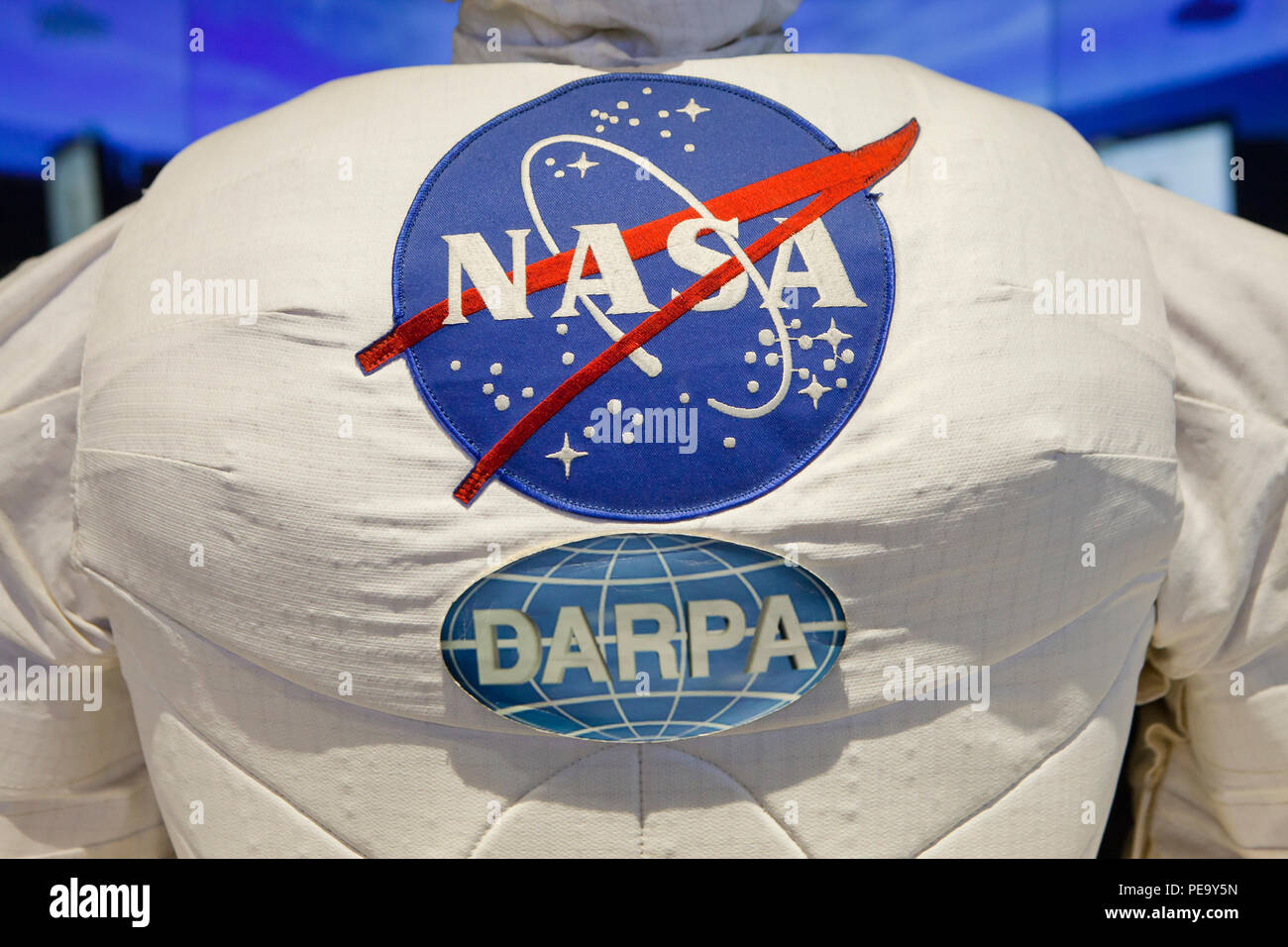 La NASA DARPA logo su Robonaut 1un robot - USA Foto Stock