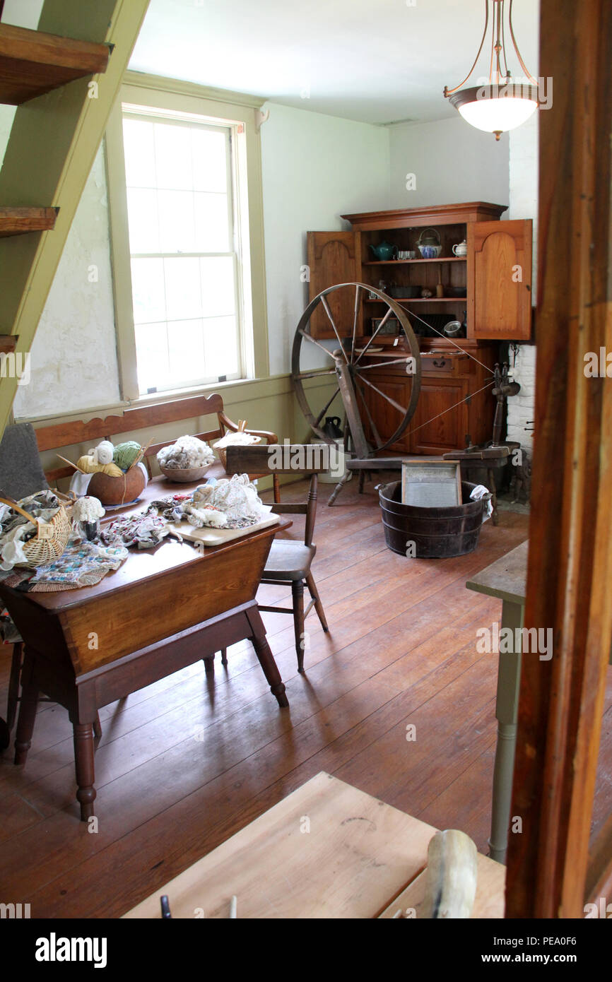 Immagine dalla vecchia cucina coloniale a Chippokes Plantation, Virginia Foto Stock