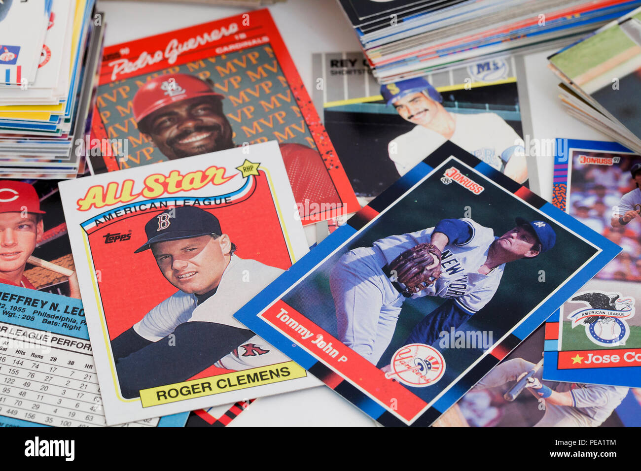 Le figurine del baseball della famosa Major League Baseball giocatori da anni ottanta - USA Foto Stock