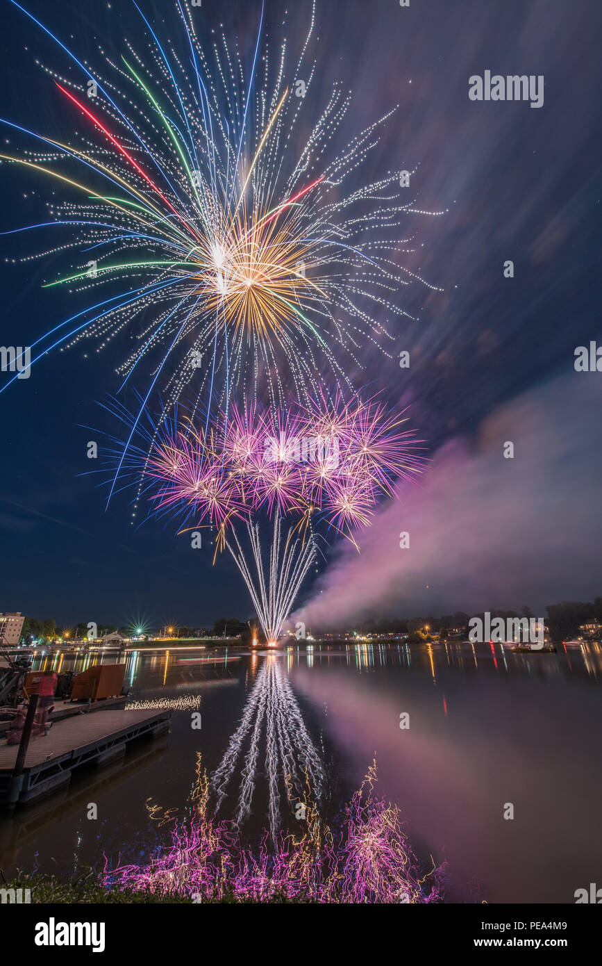 Via di luglio festa sul lago Foto Stock