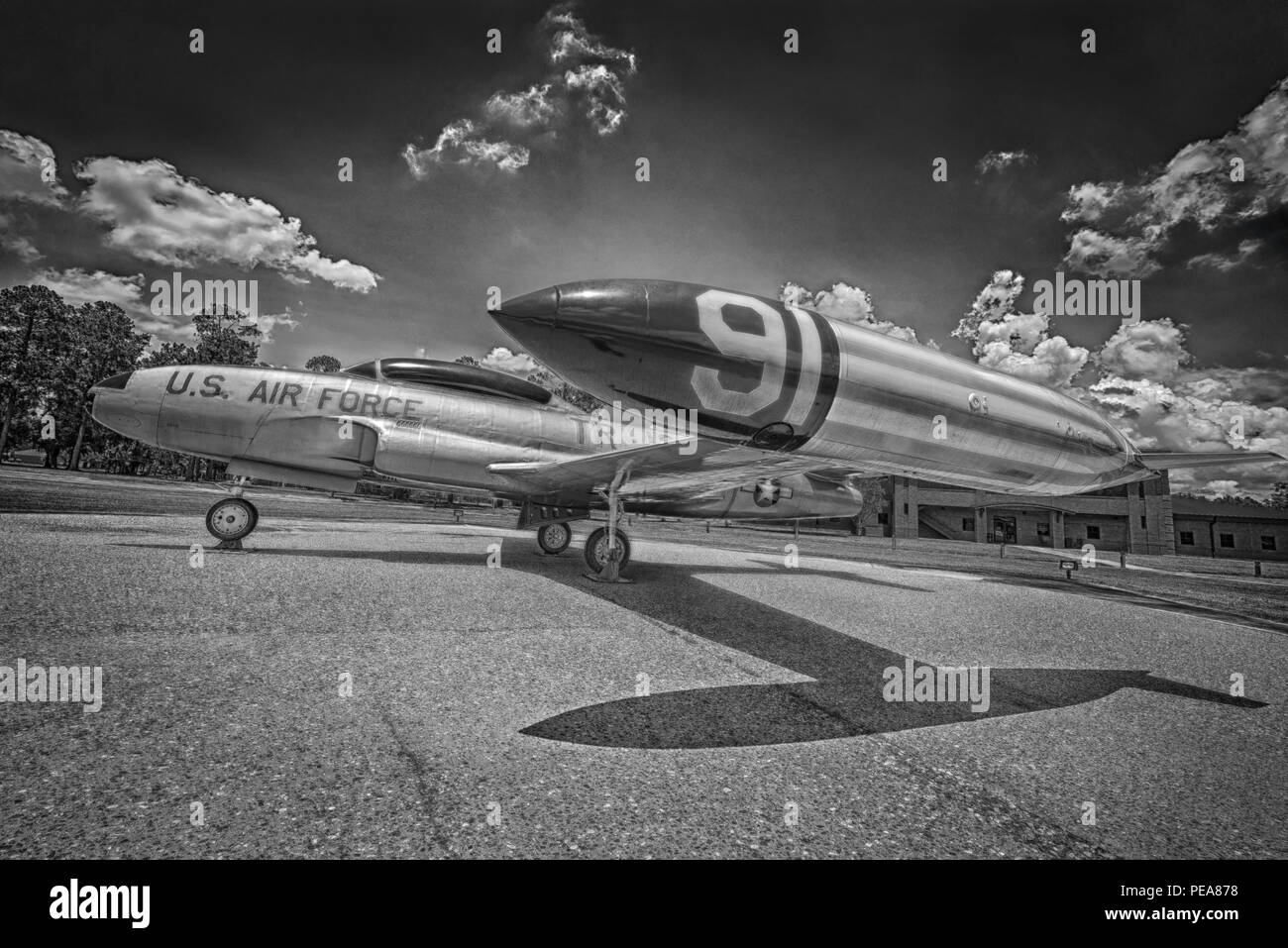 Air Park a Moody AFB è stata dedicata al Presidente George W Bush che era un pilota in formazione a Moody 1968-69. Foto Stock