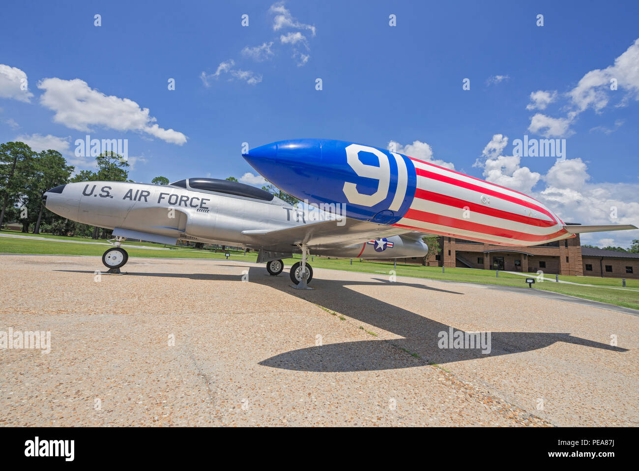 Air Park a Moody AFB è stata dedicata al Presidente George W Bush che era un pilota in formazione a Moody 1968-69. Foto Stock