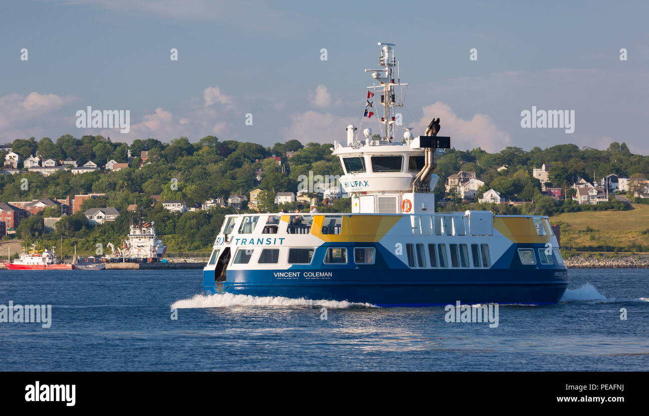 HALIFAX, Nova Scotia, Canada - Woodside ferry boat, denominato Vincent Coleman, in porto. Foto Stock