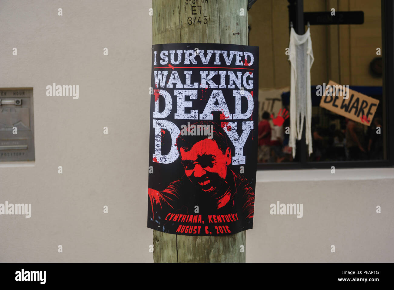 Walking Dead poster da Walking Dead giorno in Cynthiana Kentucky Foto Stock