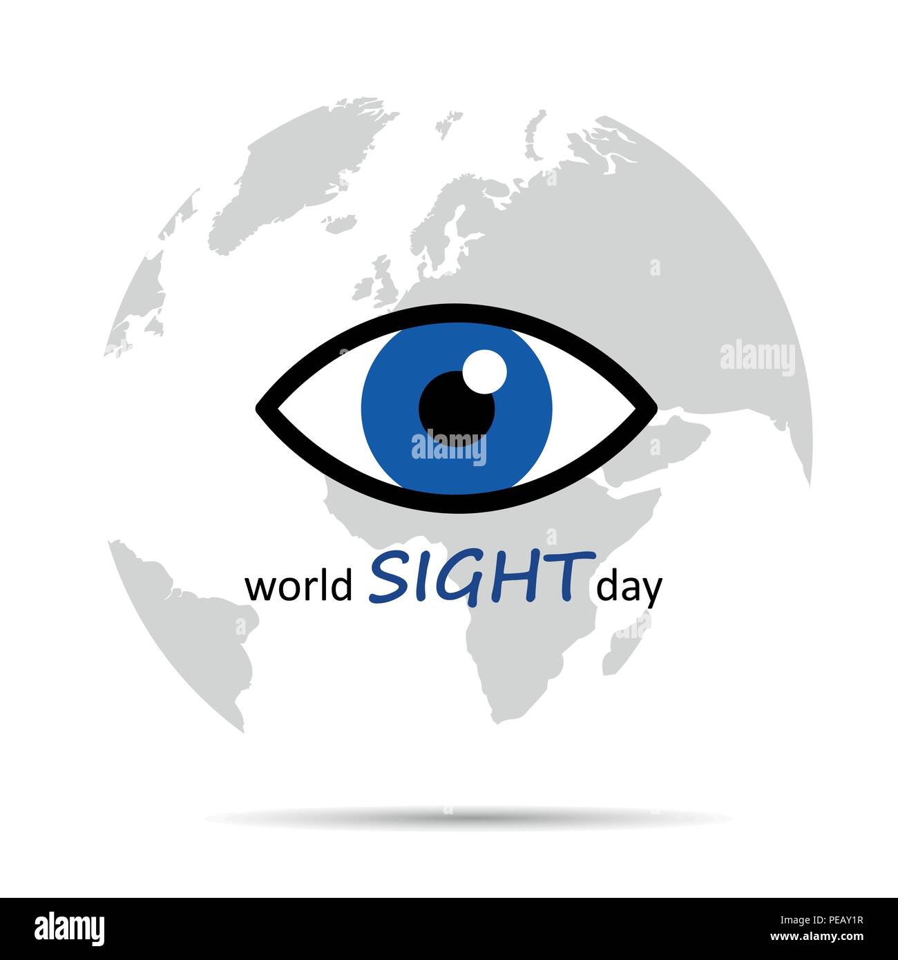 Giornata mondiale della vista blue eye illustrazione vettoriale EPS10 Illustrazione Vettoriale