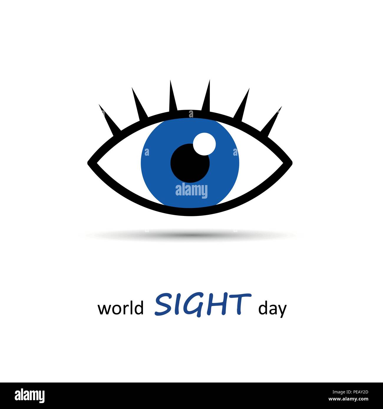Giornata mondiale della vista blue eye icona illustrazione vettoriale EPS10 Illustrazione Vettoriale