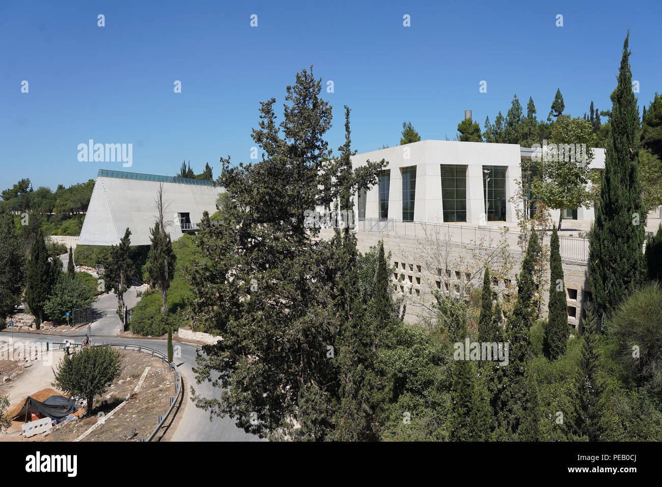 Una vista del Museo dell'Olocausto di Yad Vashem a Gerusalemme occidentale. Da una serie di foto di viaggio presi in Gerusalemme e nelle aree vicine. Foto Data: martedì, Foto Stock