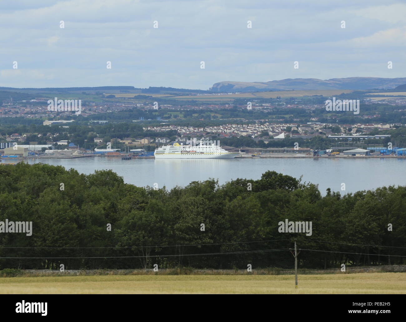 Nave da crociera al porto di Rosyth Fife Scozia Agosto 2018 Foto Stock