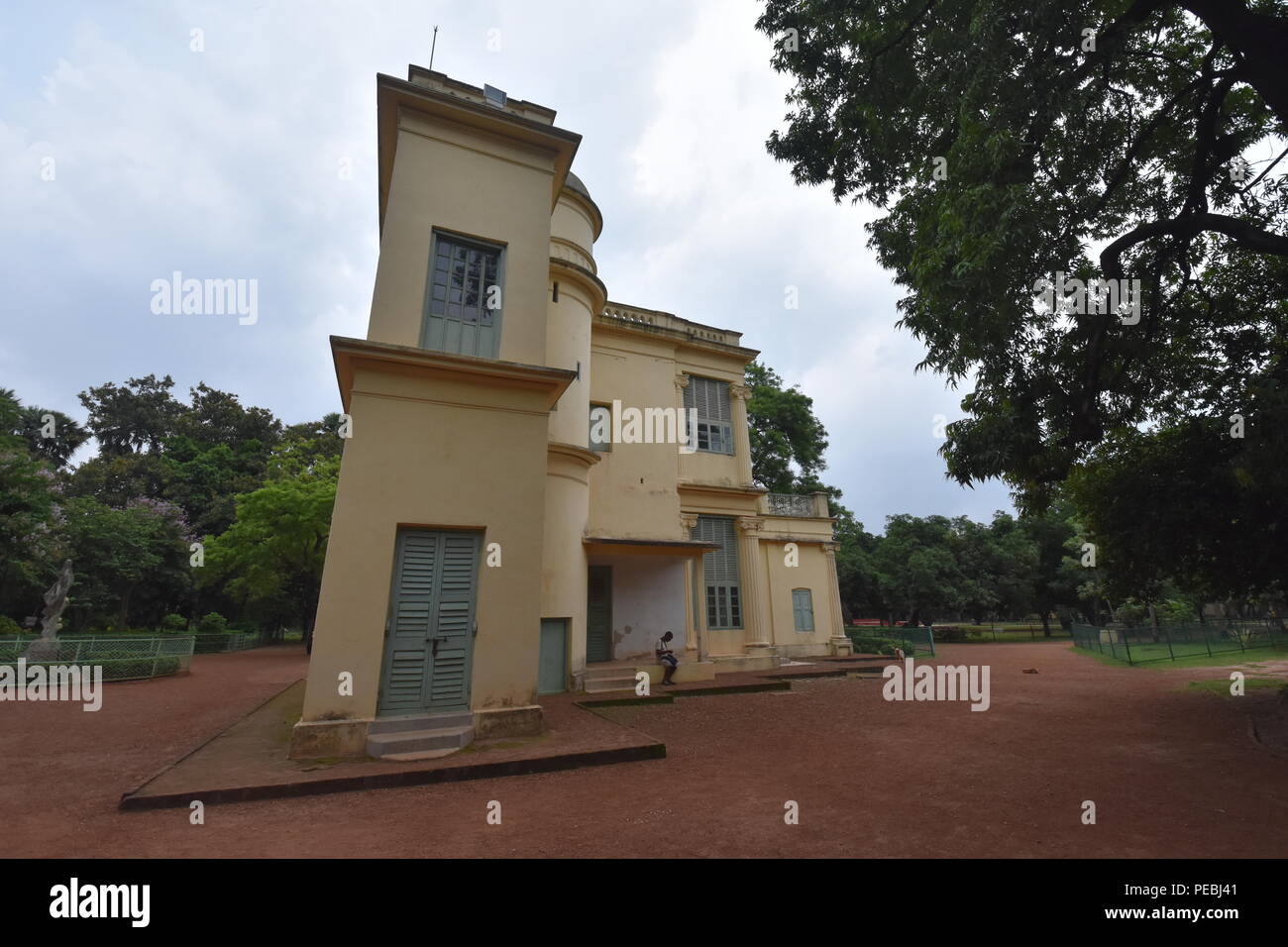 Santiniketan Griha fondata da Maharishi Debendranath Tagore di Visva-Bharati university, Santiniketan, Bolpur nel distretto Birbhum del Bengala Occidentale, Foto Stock