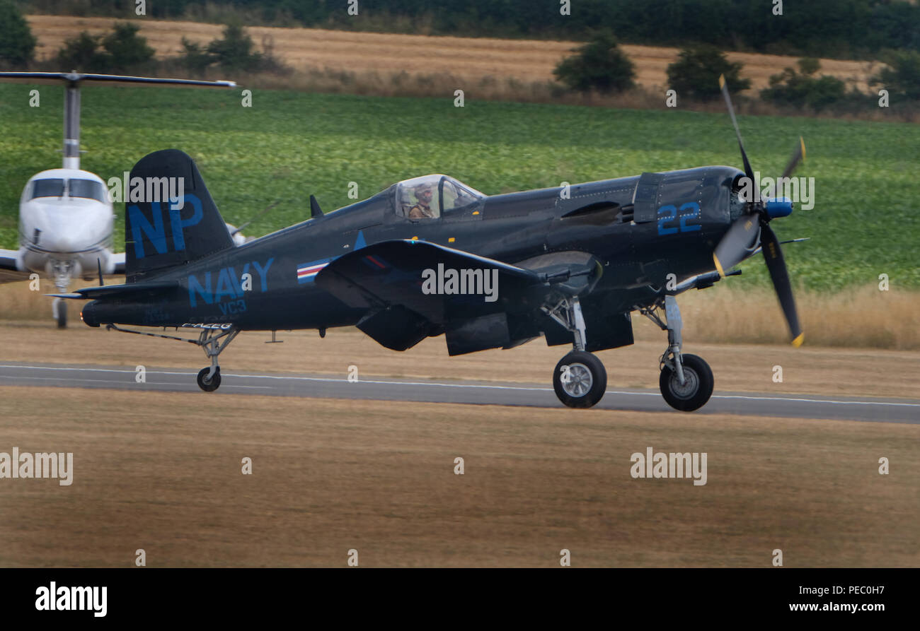 La Vought F4U Corsair è un americano di aerei da combattimento che vide servizio soprattutto nella seconda guerra mondiale e la guerra di Corea. Foto Stock