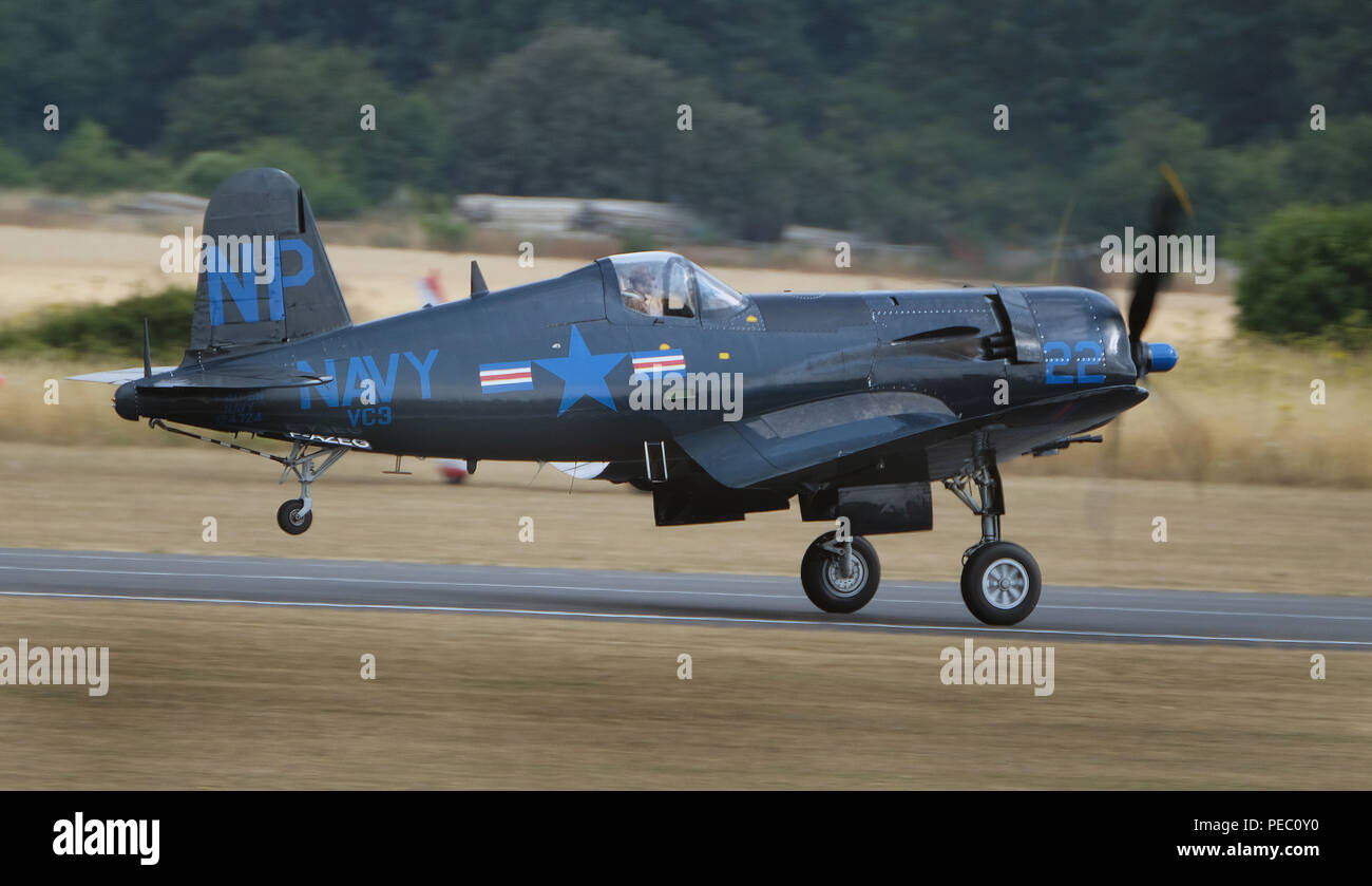 La Vought F4U Corsair è un americano di aerei da combattimento che vide servizio soprattutto nella seconda guerra mondiale e la guerra di Corea. Foto Stock
