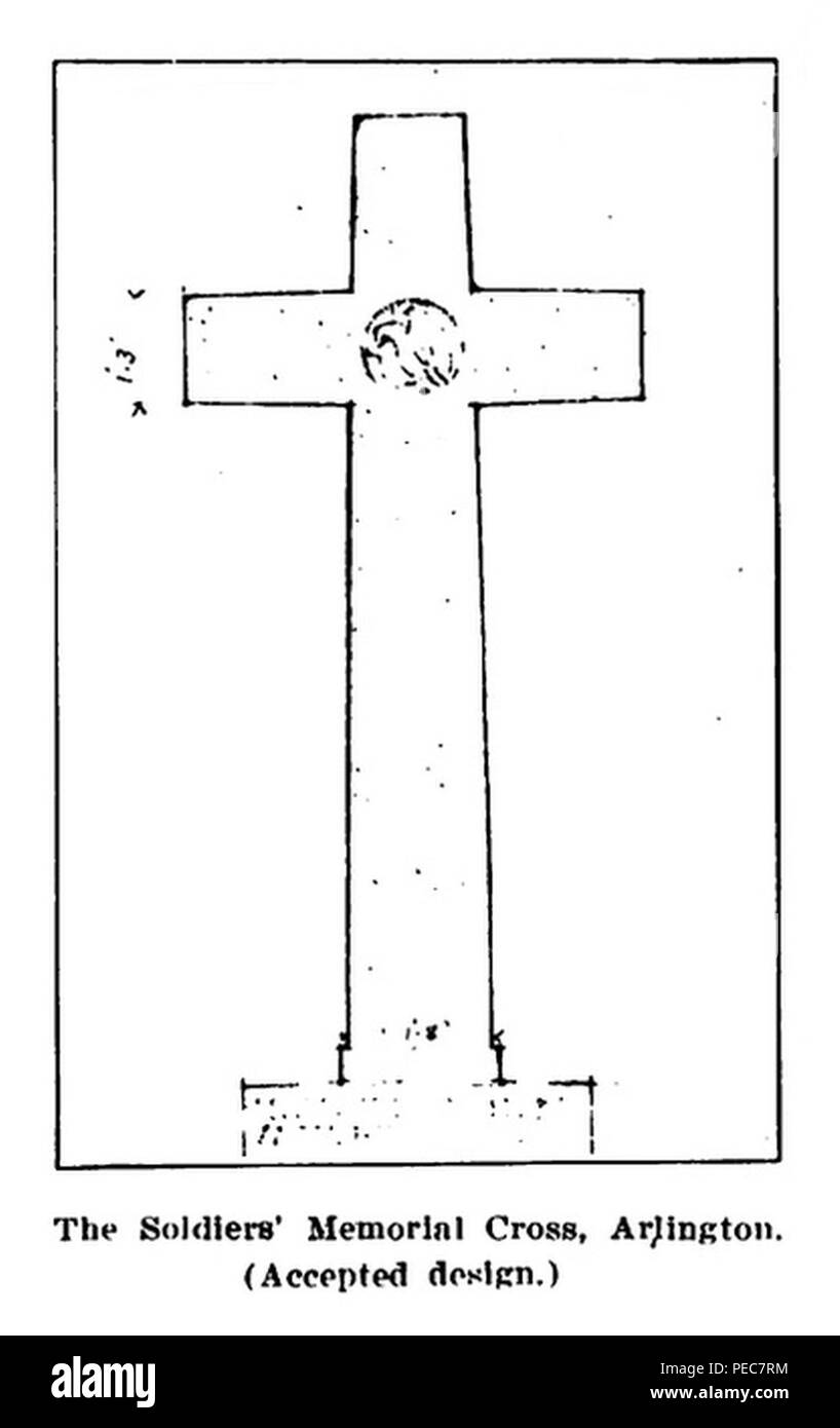 Argonne Cross - Progetto approvato - commissione statunitense di Belle Arti nel 1921. Foto Stock