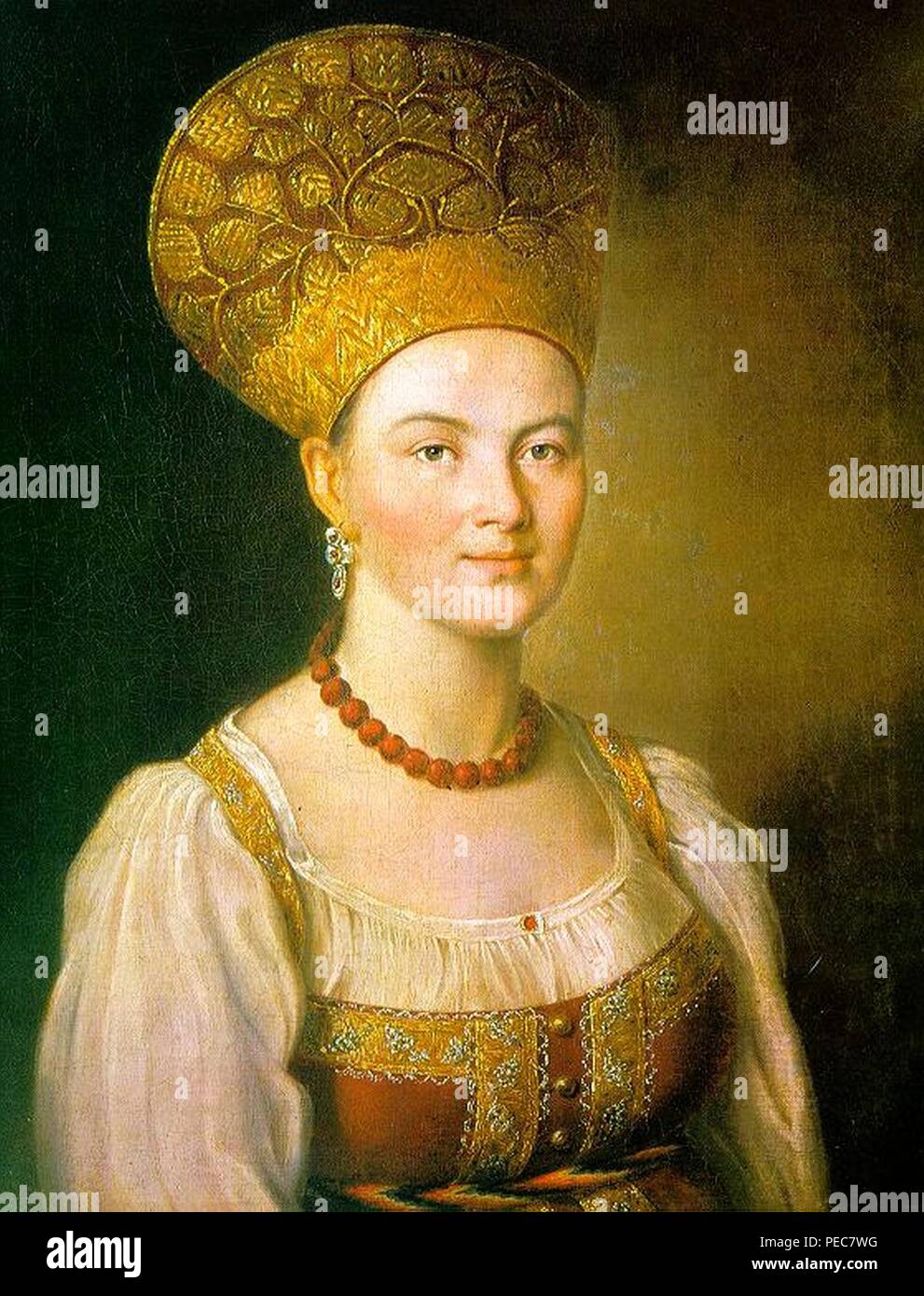 Argunov, Ivan - Contadino donna in costume russo - 1784. Foto Stock