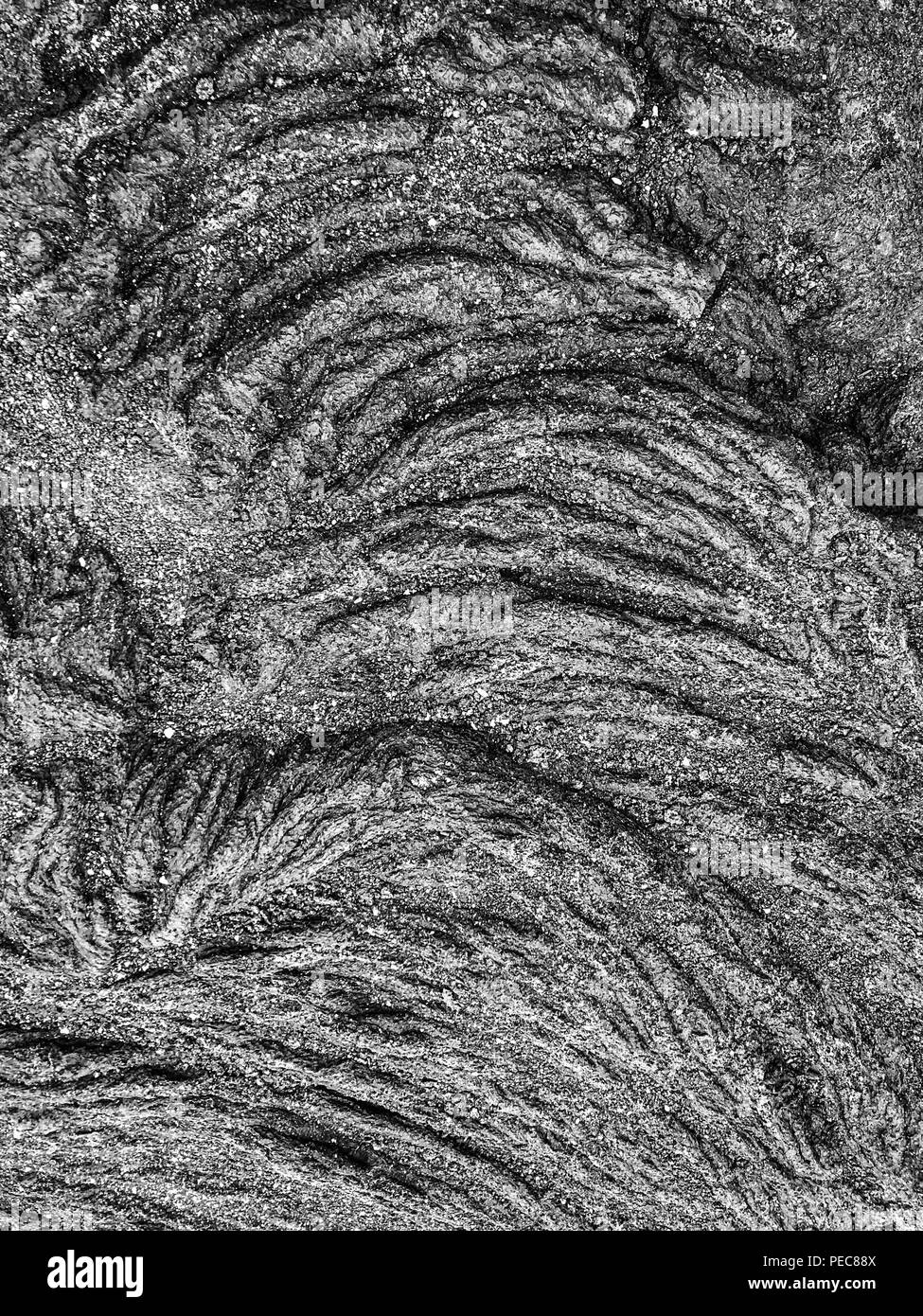 Pahoehoe lava vulcanica texture, Foto Stock