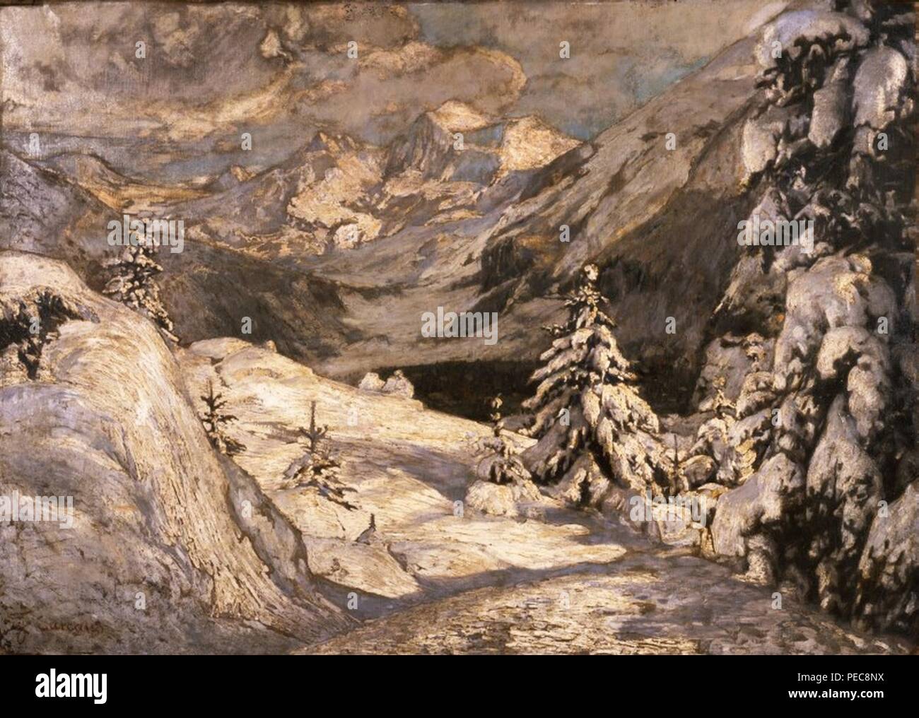 Artgate Fondazione Cariplo - Filippo Carcano in pieno inverno o inverno in Engadina. Foto Stock