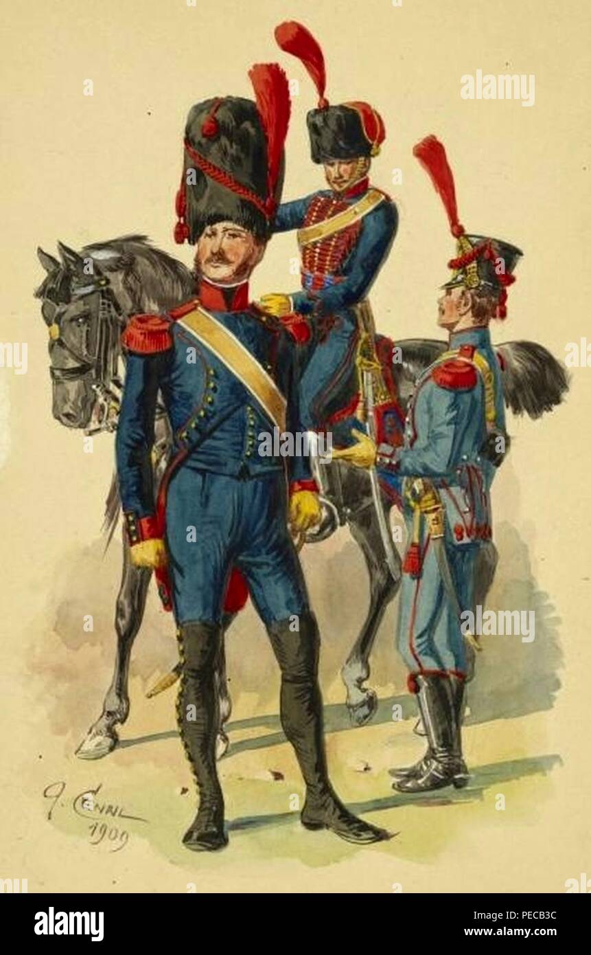 Artillerie de la Garde royale napolitaine, 1812. Foto Stock