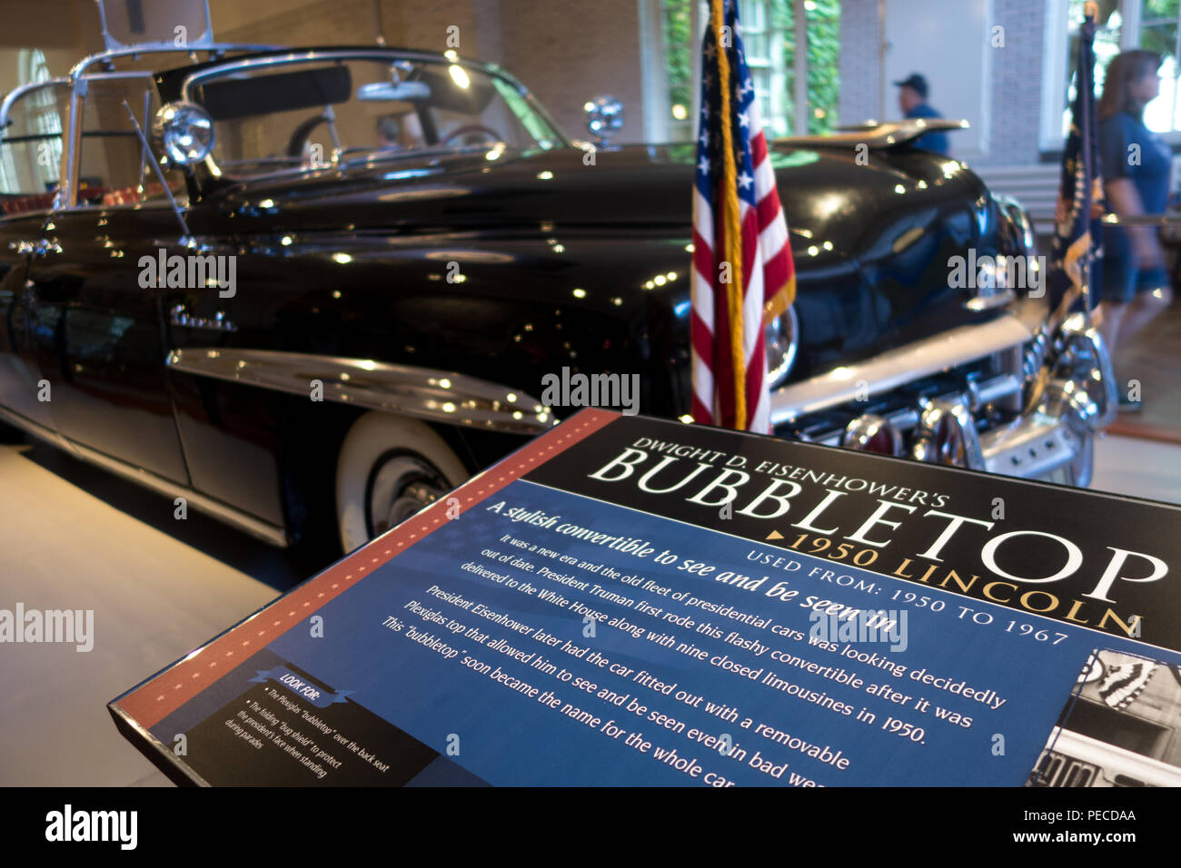 1950 Lincoln Bubbletop Dwight D Eisenhower il Museo Henry Ford storico presidente auto presidenziale - Henry Ford Museum of American Innovazione, Dearborn Foto Stock