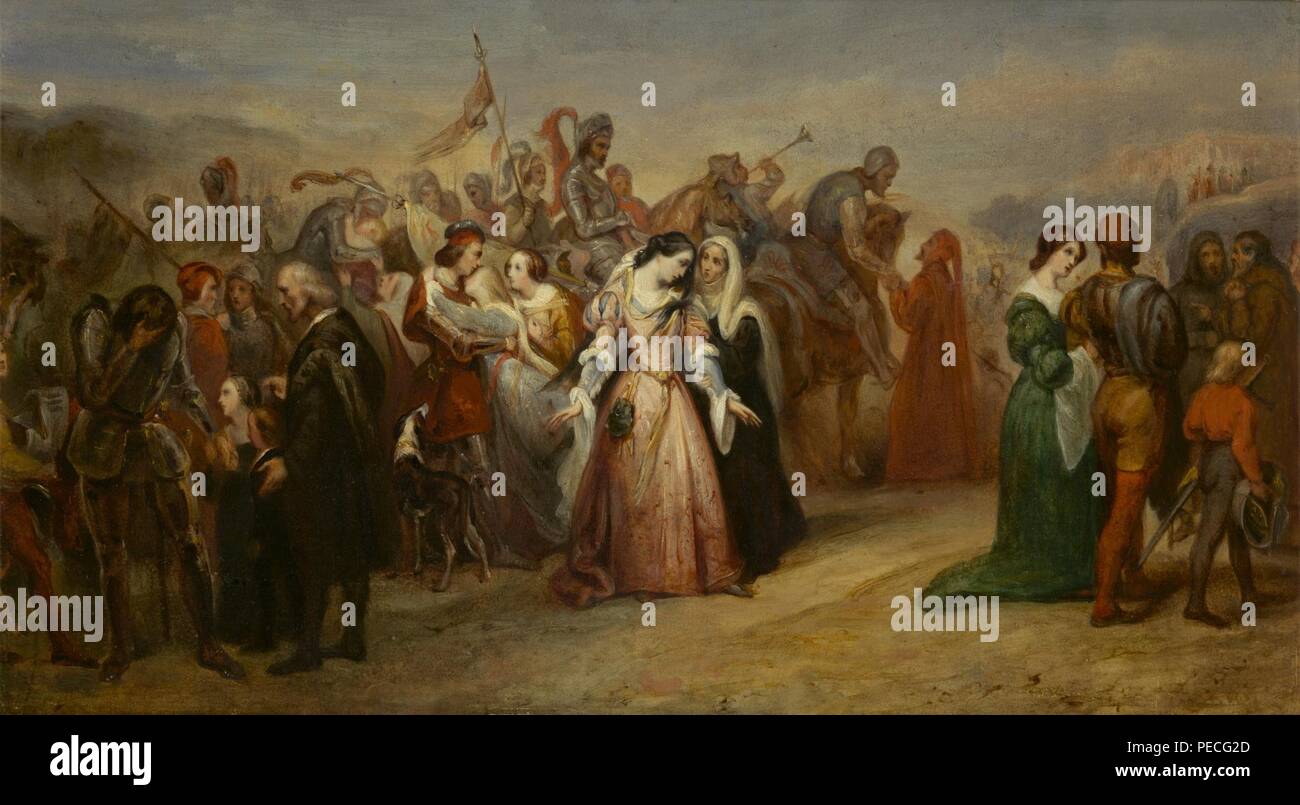 Ary Scheffer - Lenore - de terugkeer van het leger - BR1362 - Foto Stock