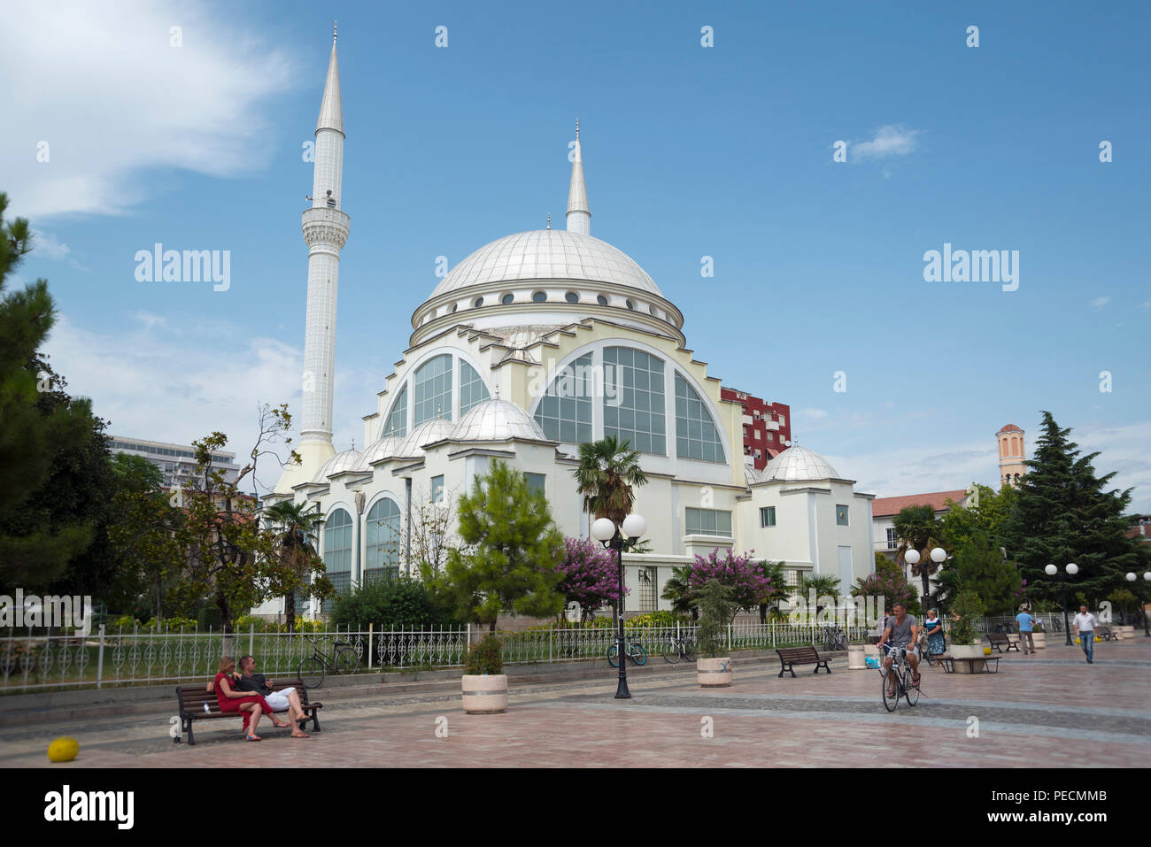 La moschea Bekr EBU, Scutari, Albania, Shkodra Foto Stock