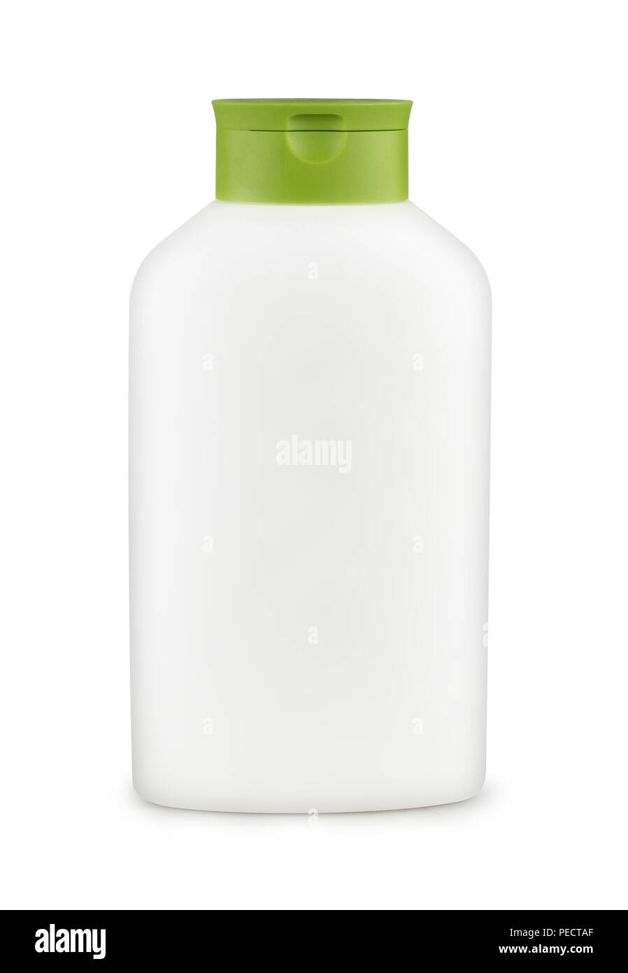Bottiglia di plastica bianca per il liquido detergente per lavanderia, agente di pulizia, candeggina o ammorbidente. Confezione mockup. Foto Stock