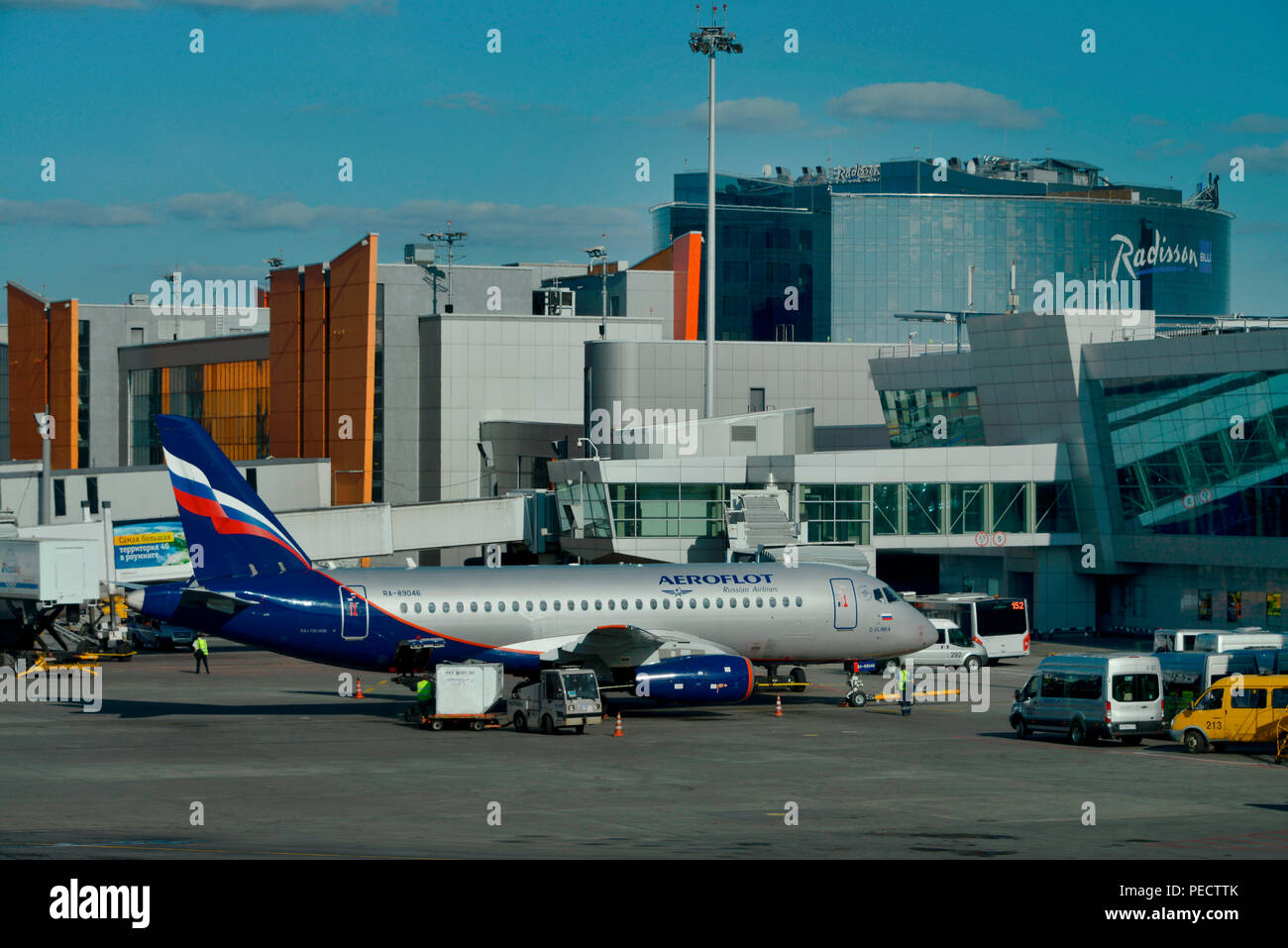 Aeroflot, Flugzeuge, Flughafen, Scheremetjewo, Moskau, Russland Foto Stock