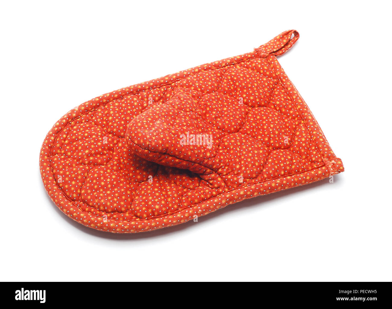Guanto da forno isolato su bianco Foto Stock