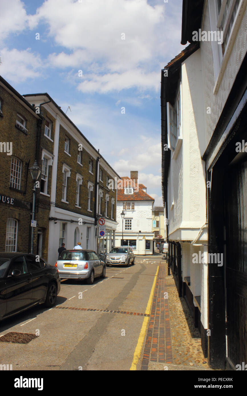 I bracci di Salisbury, Bell Lane, Hertford Town, Hertfordshire, Regno Unito (presentati come una posizione nel 2018 BBC dramma "molto inglese scandalo") Foto Stock