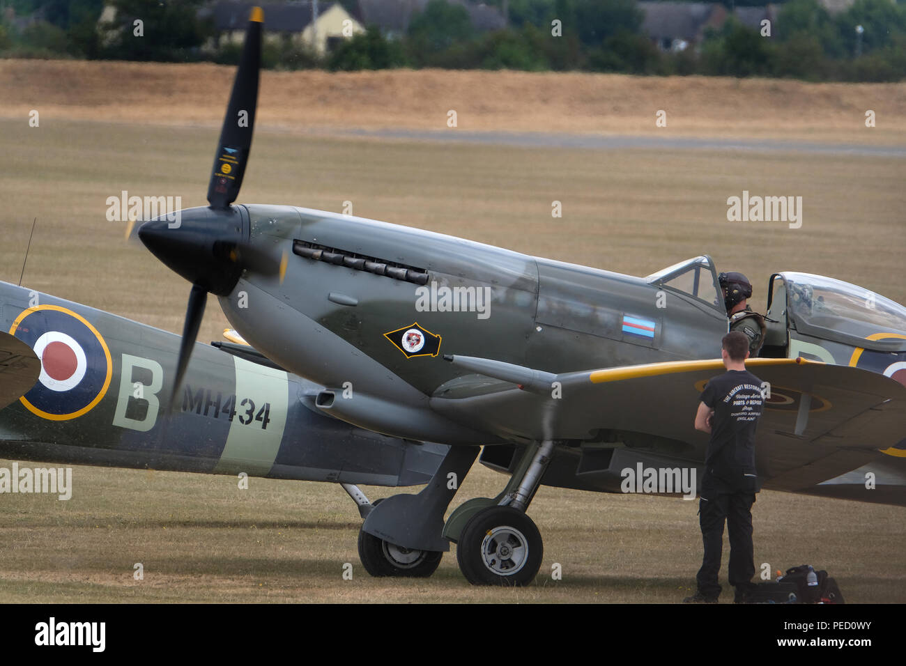 Il Supermarine Spitfire è un britannico a singola sede degli aerei da caccia utilizzati dalla Royal Air Force e altri paesi alleati prima, durante e dopo la wor Foto Stock