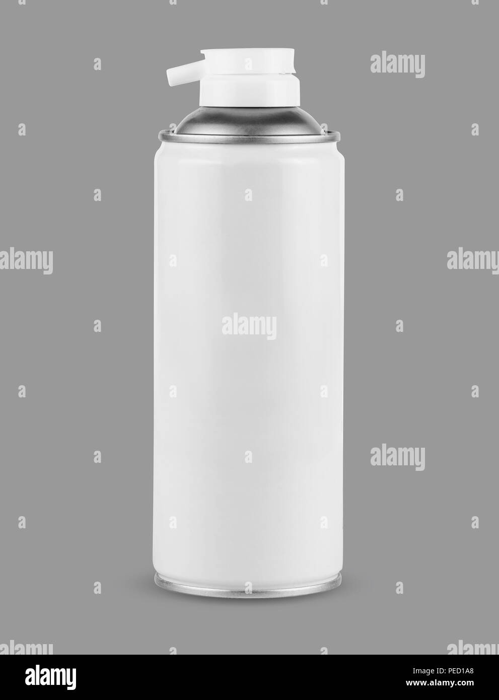La bottiglia spray isolato su sfondo grigio Foto Stock