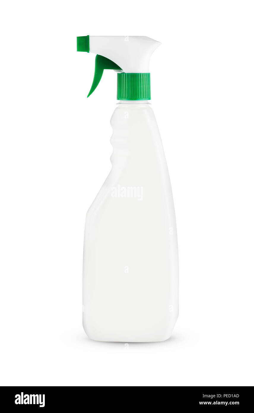 La bottiglia spray isolati su sfondo bianco Foto Stock