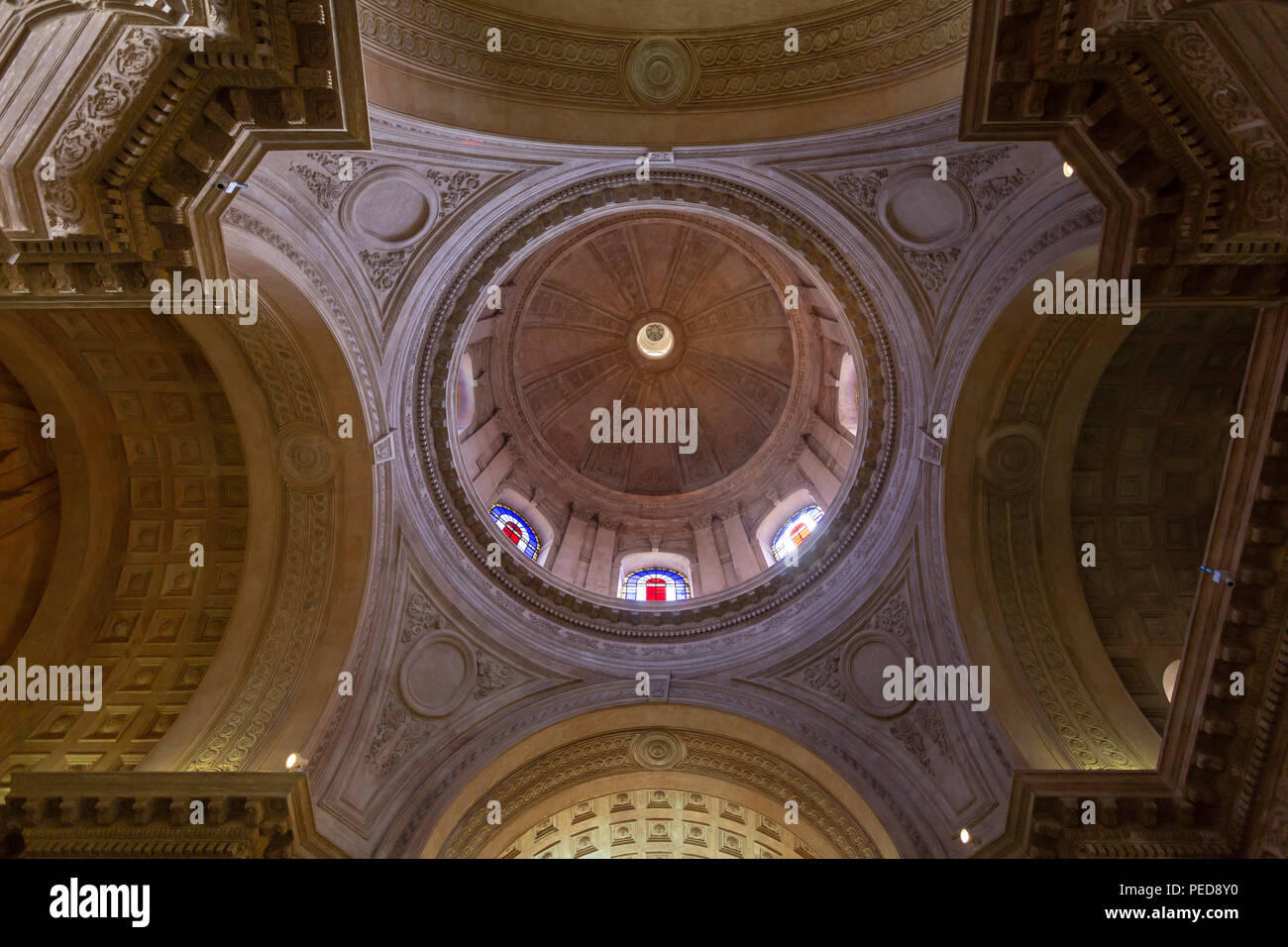 Pantheon Nazionale degli eroi e Oratorio della Vergine Nostra Signora Santa Maria di La Asuncion. Dettaglio del tetto e la cupola all'interno dell'edificio Foto Stock